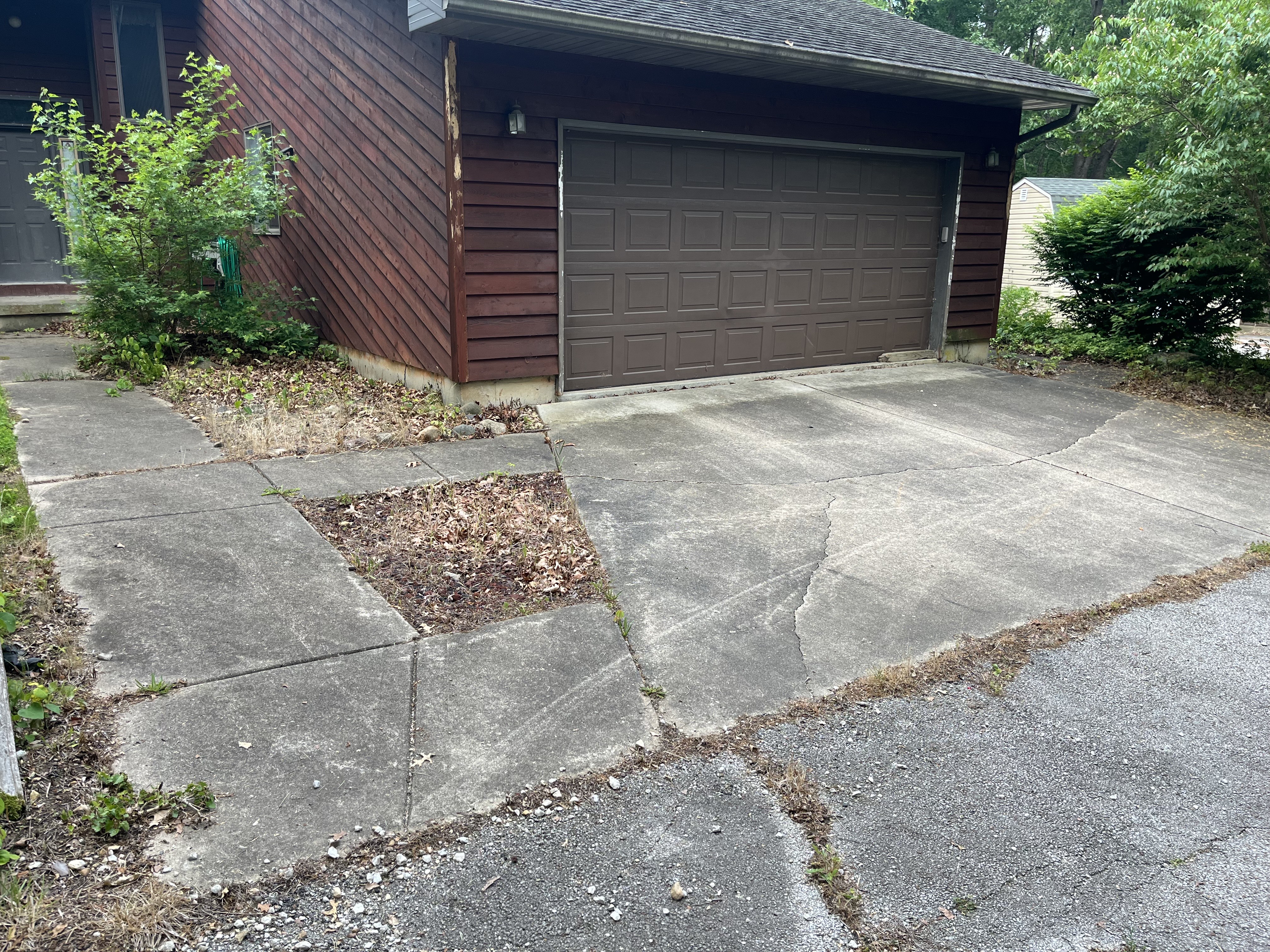 Driveway before cleaning